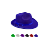 Sombrero de satén elegante para adulto, talla única, ideal como accesorio para disfraces y fiestas temáticas.