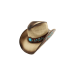 Sombrero Vaquero Rodeo Elite en color marrón con detalles bordados y hebilla metálica
