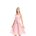 Disfraz de Barbie compuesto por un vestido elegante con lazo decorativo y una pinza de lazo a juego, ideal para fiestas y eventos temáticos.