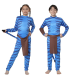 disfraz espíritu azul Pandora, mono con estampado tribal azul, disfraz unisex de fantasía infantil, traje con cola integrada