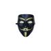 Máscara Guy Fawkes negra y dorada estilo V de Vendetta para cosplay y activismo