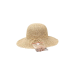 Pamela de paja para mujer con flor decorativa, plegable y elegante para verano