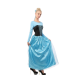 Disfraz de Bella Durmiente, vestido de una sola pieza con corsé simulado, falda voluminosa con purpurina y diseño de princesa encantada.
