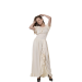 Vestido renacentista para mujer estilo campesina medieval con escote versátil y falda larga con volantes. Ideal para Halloween, cosplay o eventos góticos.