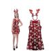 Vestido de Navidad brillante para mujer, con lentejuelas y ajuste elástico en la parte posterior.