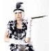 Diadema de Pluma 1920 con Cristal, Bandas para el Pelo de 20s Vintage para Disfraz Gatsby Flapper