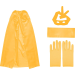 Set Completo de Superhéroe Adulto - Capa, Máscara, Fajín y Guantes 120 cm para Cosplay y Fiestas