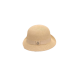 Sombrero crema con cinta y adorno de ancla metálica, estilo marinero elegante para mujer