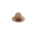 Pamela infantil de verano con ala deshilachada, cinta fina y tres rosas decorativas en tono pastel – sombrero elegante para niña.
