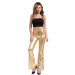 Pantalón Acampanado para Hombre y Mujer – Moda Retro y Brillante para Fiestas y Discotecas
