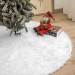Falda de árbol de Navidad de Piel Sintética Blanco 120 CM