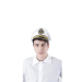 Gorra de Capitán de Barco para adulto con detalles dorados y diseño náutico