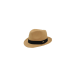 Sombrero tipo fedora hecho 100% de fibras naturales, con banda decorativa y ajuste interno. Disponible en tallas 57 y 58.