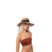 Pamela de verano para mujer de Carnavalife, estilo clásico con ala ancha y cinta decorativa, ideal para actividades al aire libre.