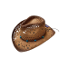 Sombrero de paja estilo cowboy/cowgirl unisex, ideal para verano, fiestas y eventos temáticos.
