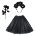 Pack de accesorios para Halloween adulto, estilo gótico elegante.