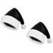 Pack de 2 Pcs de Gorros Negros de Navidad (Adulto)