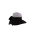 Sombrero de ala ancha para mujer con lazo de gasa marrón, estilo elegante y protección solar