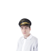 Gorra de Piloto de Avión para adulto en colores negro y azul con detalles dorados. Talla única y diseño unisex.