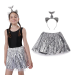 Pack de sirena para niña: tutú de baile y diadema brillante con cola de sirena