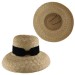 Sombrero Mujer Verano de Paja Natural Original Grande de Ala ancha con cinta, Protección Solar UPF 50+ para Playa, Viaje Mujer Adulto color Beige