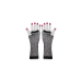 Guantes largos de malla brillantes sin dedos para mujer – accesorios de fiesta, cosplay y Halloween