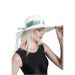 Pamela de paja con banda floral para mujer, elegante y funcional para actividades al aire libre.