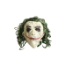 Máscara de villano inspirada en el famoso Joker, látex realista con pelo verde y negro.