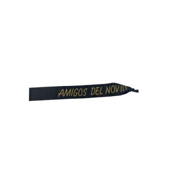 Bandas Despedida Soltero, Bandas Despedida Soltero, Fajas de Satén para Novio y Sus Amaigos, Kit de Accesorios de Tema Groom para Fiestas y Disfraces-Negro