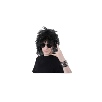 Peluca Ochentera Rizada Hombre – Estilo Rock Retro