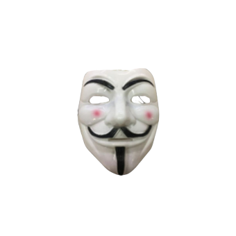 Máscara Anonymous Vendetta de plástico resistente con cinta elástica para disfraces y eventos