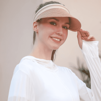 Sombrero Visera Mujer Verano de Paja (Talla Única)