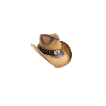 Sombrero vaquero unisex estilo western con banda decorativa y hebilla metálica